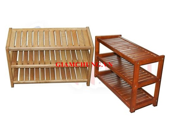 Kệ Gỗ Cao Su Tự Nhiên 80cm * 3 tầng .